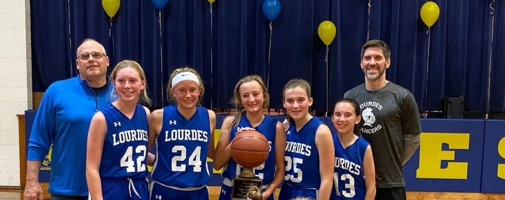 Lancer girls basketball team.