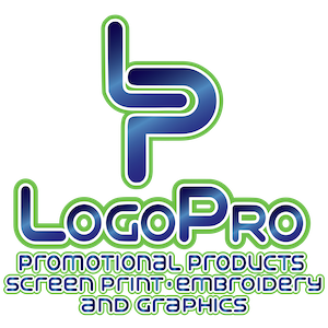 LogoPro Promotional Products, screen printing, embroidery, and graphics logol