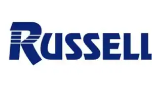 Russell logo displayed at St. Joan of Arc Catholic School, representing quality and trust in educational and community services.